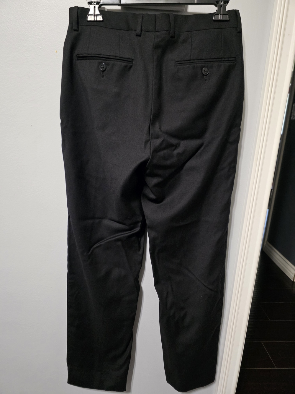 Calvin Klein Black Men's Dress Pants - Tailored Back-Welt Trousers